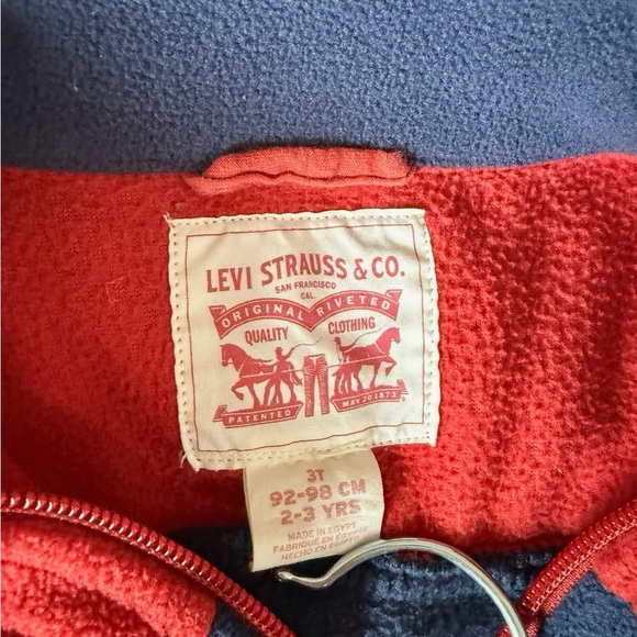 Levis Red & Navy Solid Jacket Toddler Boy -  Size 3T - Picture 3 of 4